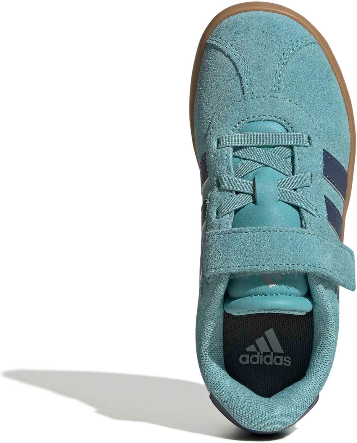 image:imageAdidas UnisexChild Vl Court 30 Elastic Lace amp StrapMint TonPreloved InkSilver Metallic