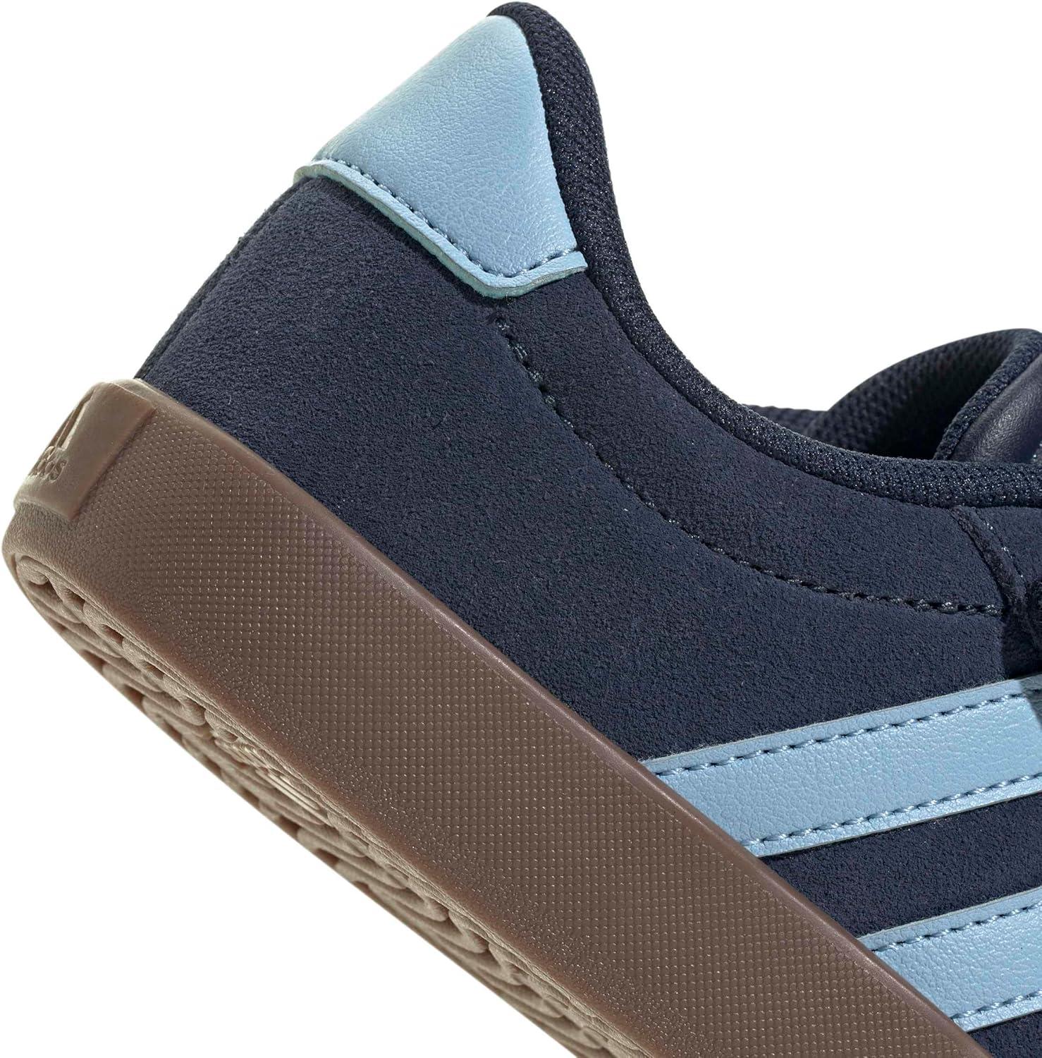 image:imageAdidas UnisexChild Vl Court 30 Elastic Lace amp StrapNight IndigoClear SkyGum