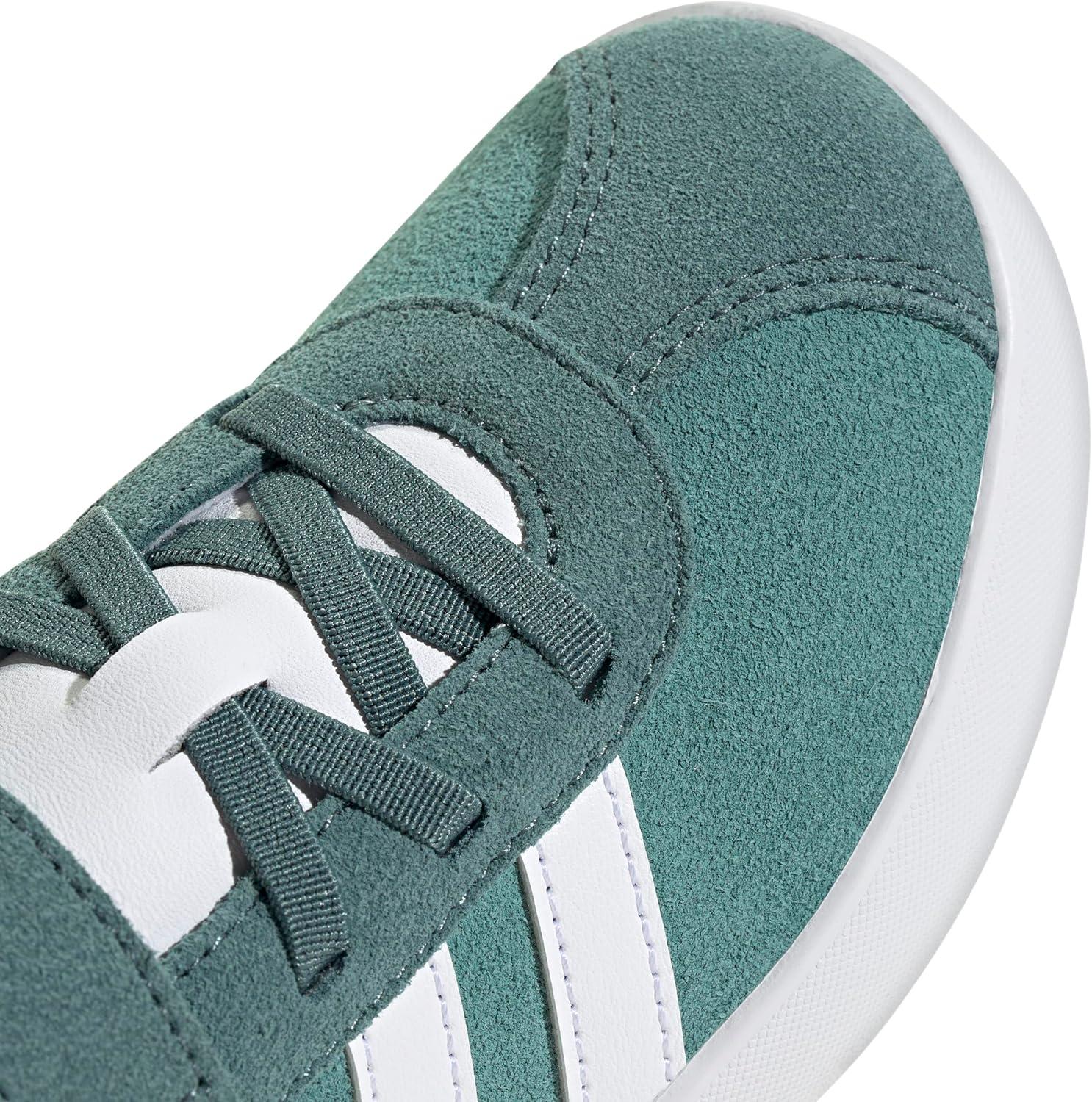 image:imageAdidas UnisexChild Vl Court 30 Elastic Lace amp StrapPowder TealWhitePreloved Teal