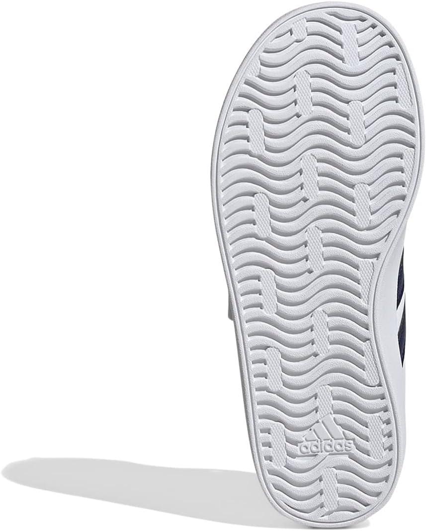 image:imageAdidas UnisexChild Vl Court 30 Elastic Lace amp StrapWhiteDark BlueBetter Scarlet