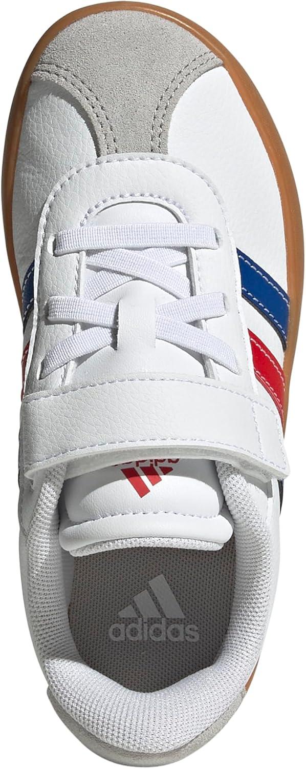 image:imageAdidas UnisexChild Vl Court 30 Elastic Lace amp StrapWhiteTeam Royal BlueBetter Scarlet