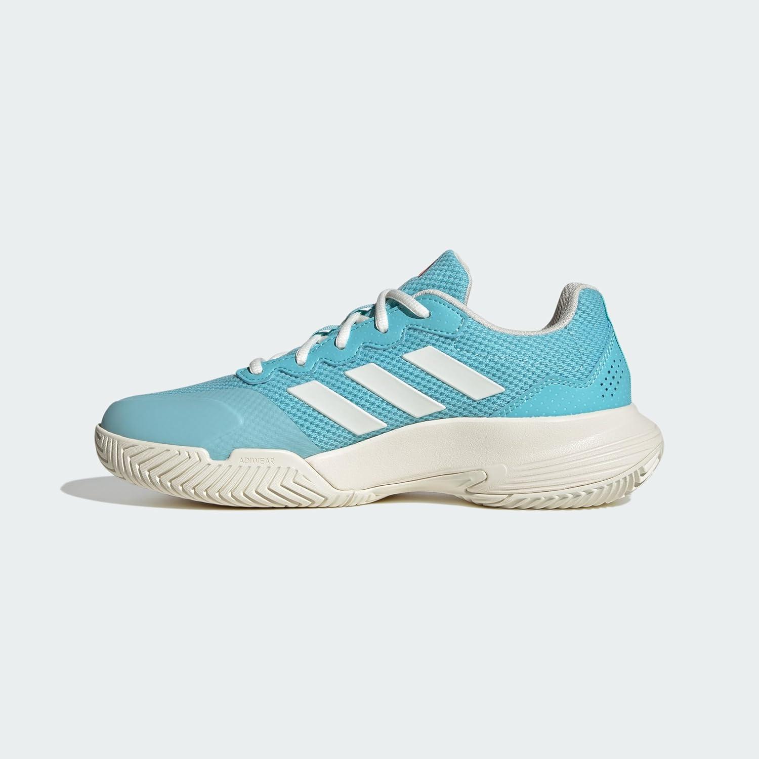 image:imageAdidas Womens Gamecourt 2 WSneakerLight AquaOff WhiteBright Red