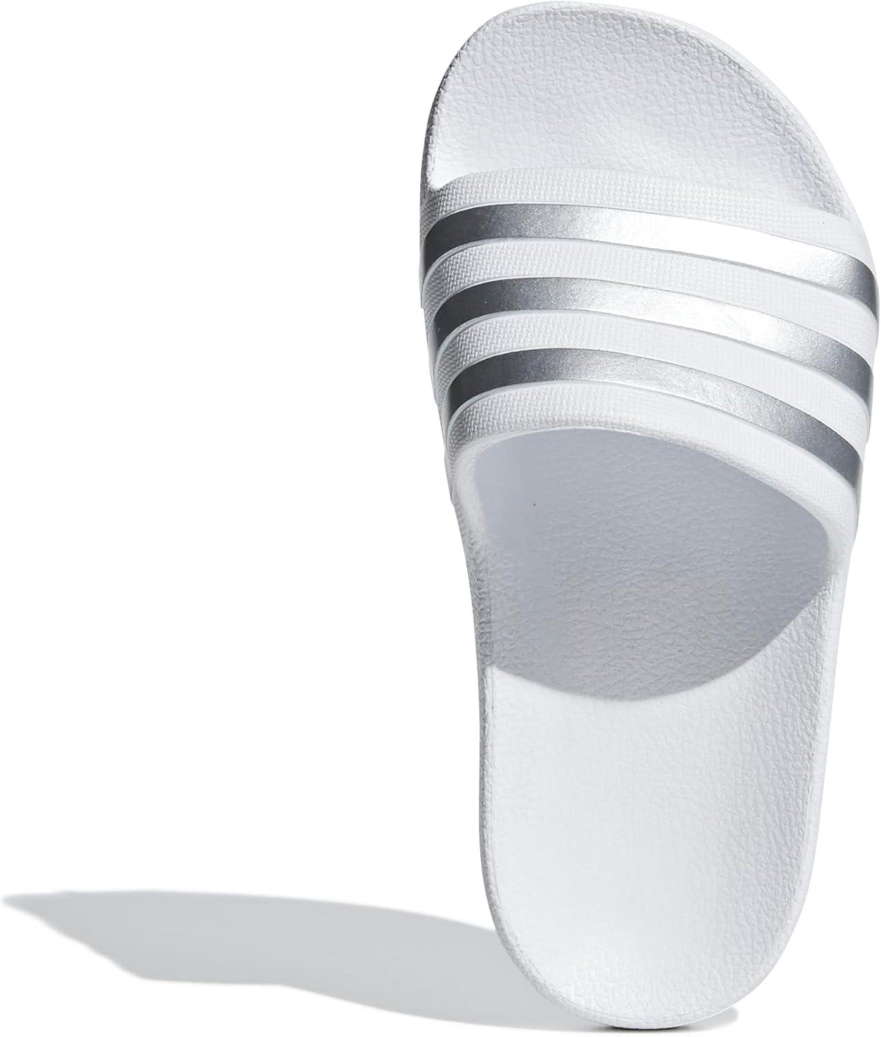 image:imageadidas Boys Adilette SandalWhiteSilver MetallicWhite