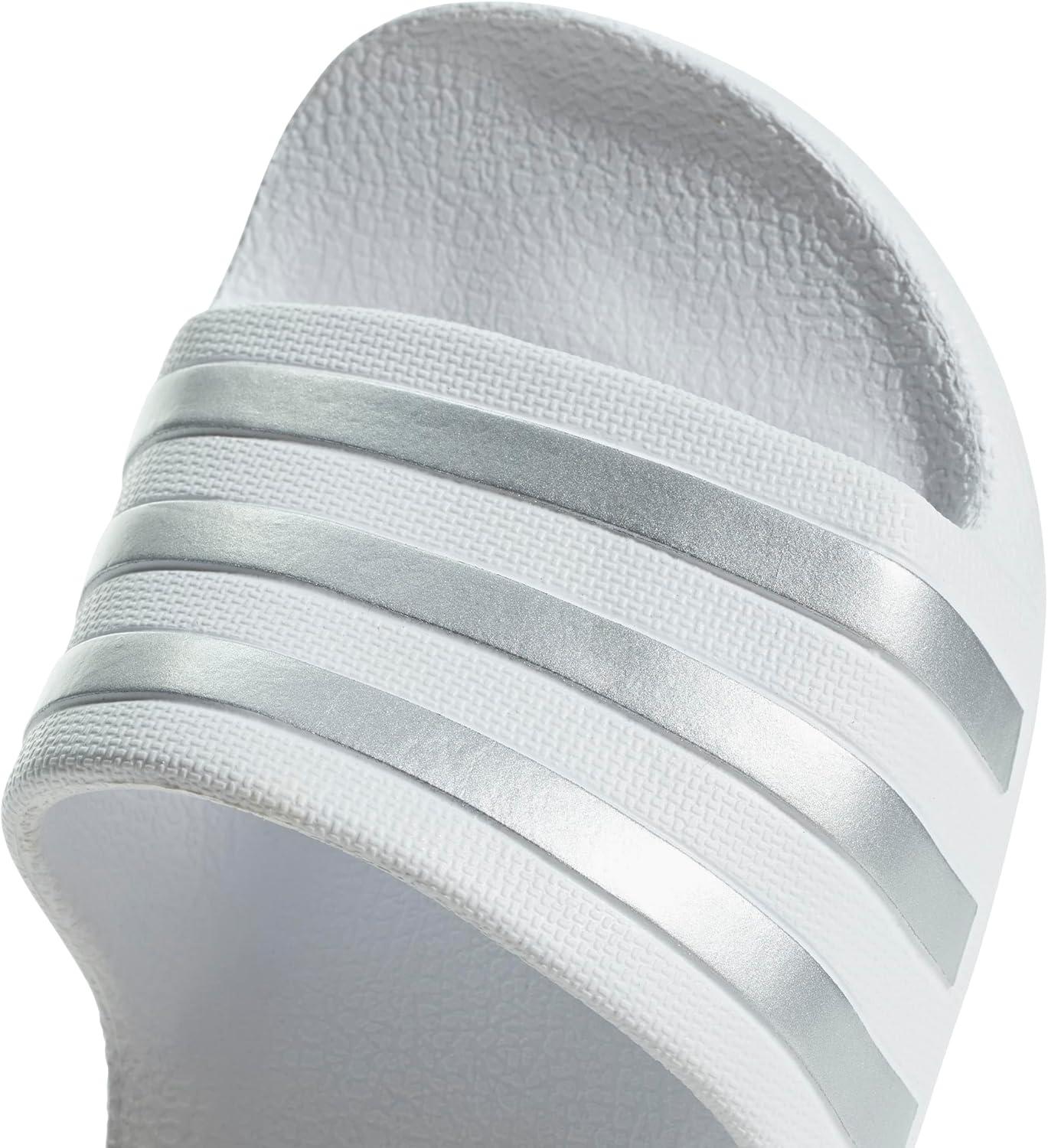 image:imageadidas Boys Adilette SandalWhiteSilver MetallicWhite