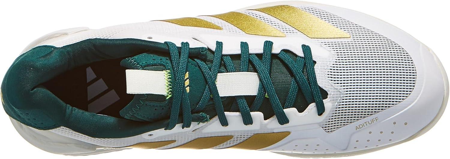 image:imageadidas Mens Adizero Ubersonic 5 Tennis ShoesWhiteGold MetallicCollegiate Green