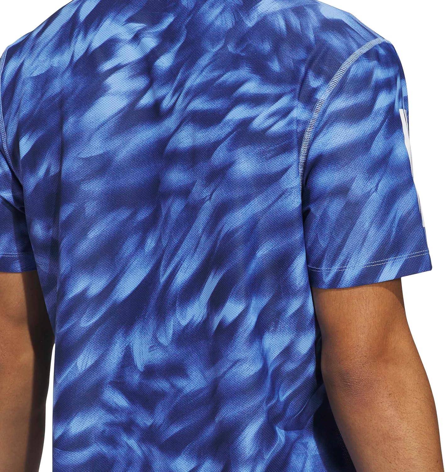 image:imageadidas Mens Own The Run All Over Printed TShirtBlue FusionDark Blue