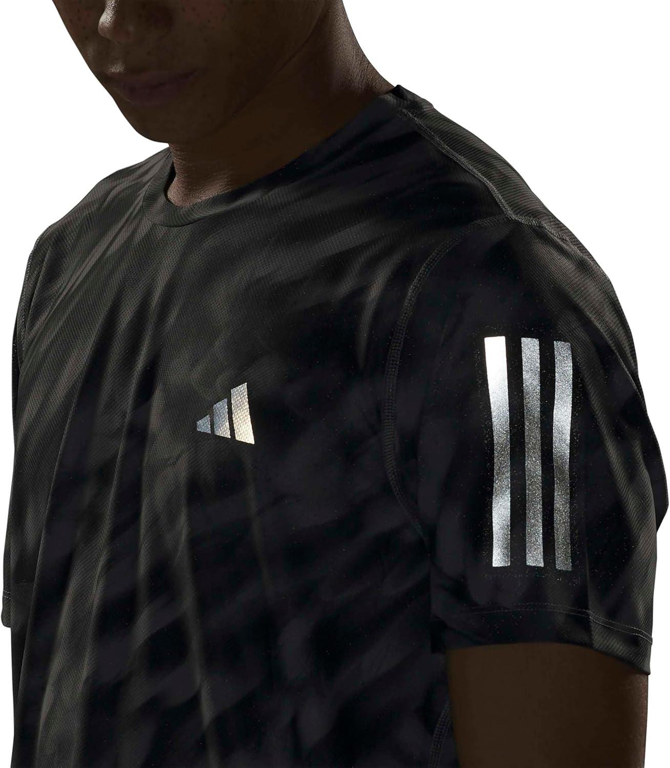 image:imageadidas Mens Own The Run All Over Printed TShirtGreyBlack