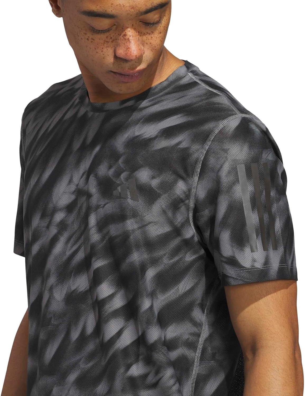 image:imageadidas Mens Own The Run All Over Printed TShirtGreyBlack