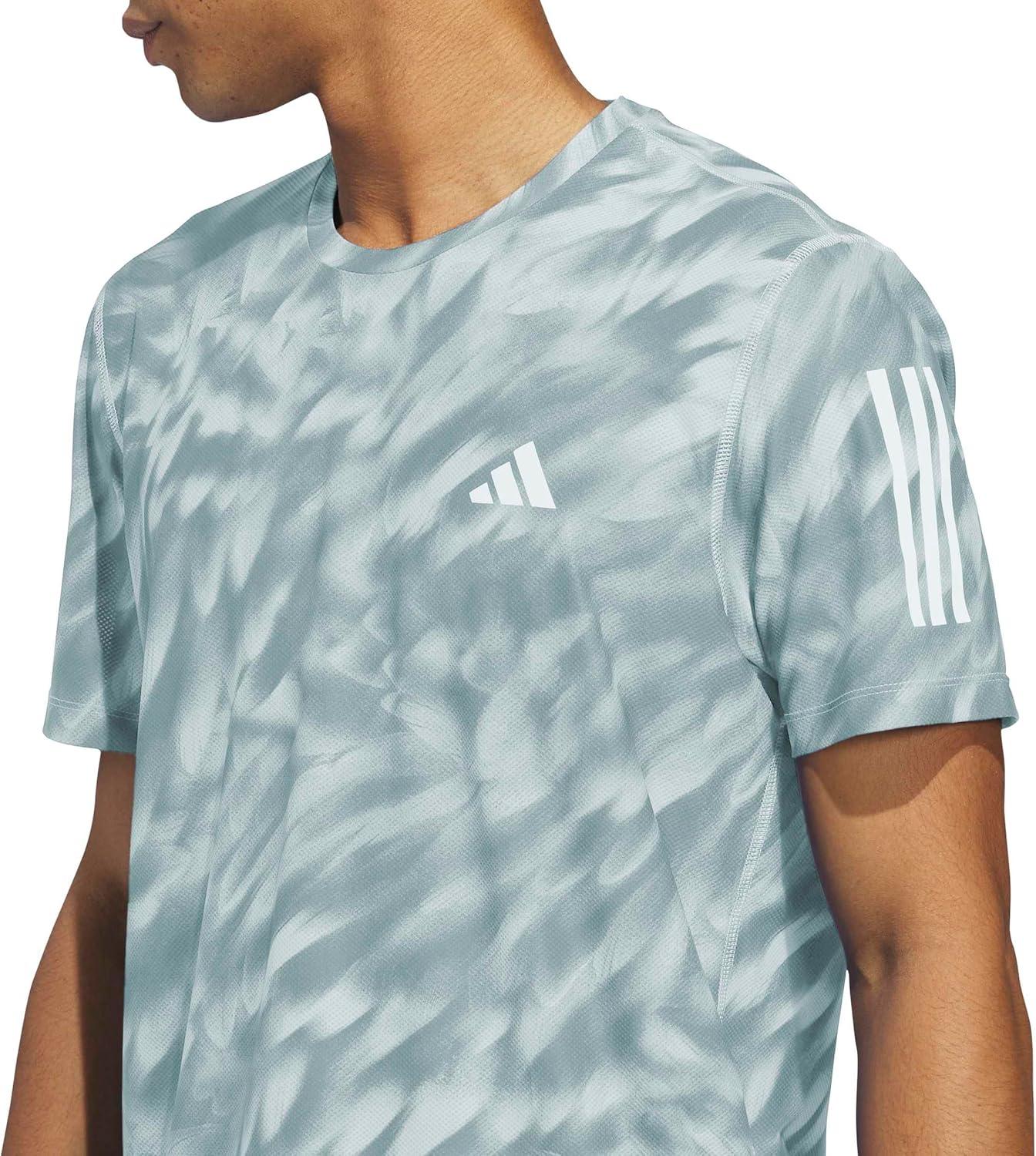 image:imageadidas Mens Own The Run All Over Printed TShirtMint TonPreloved Teal