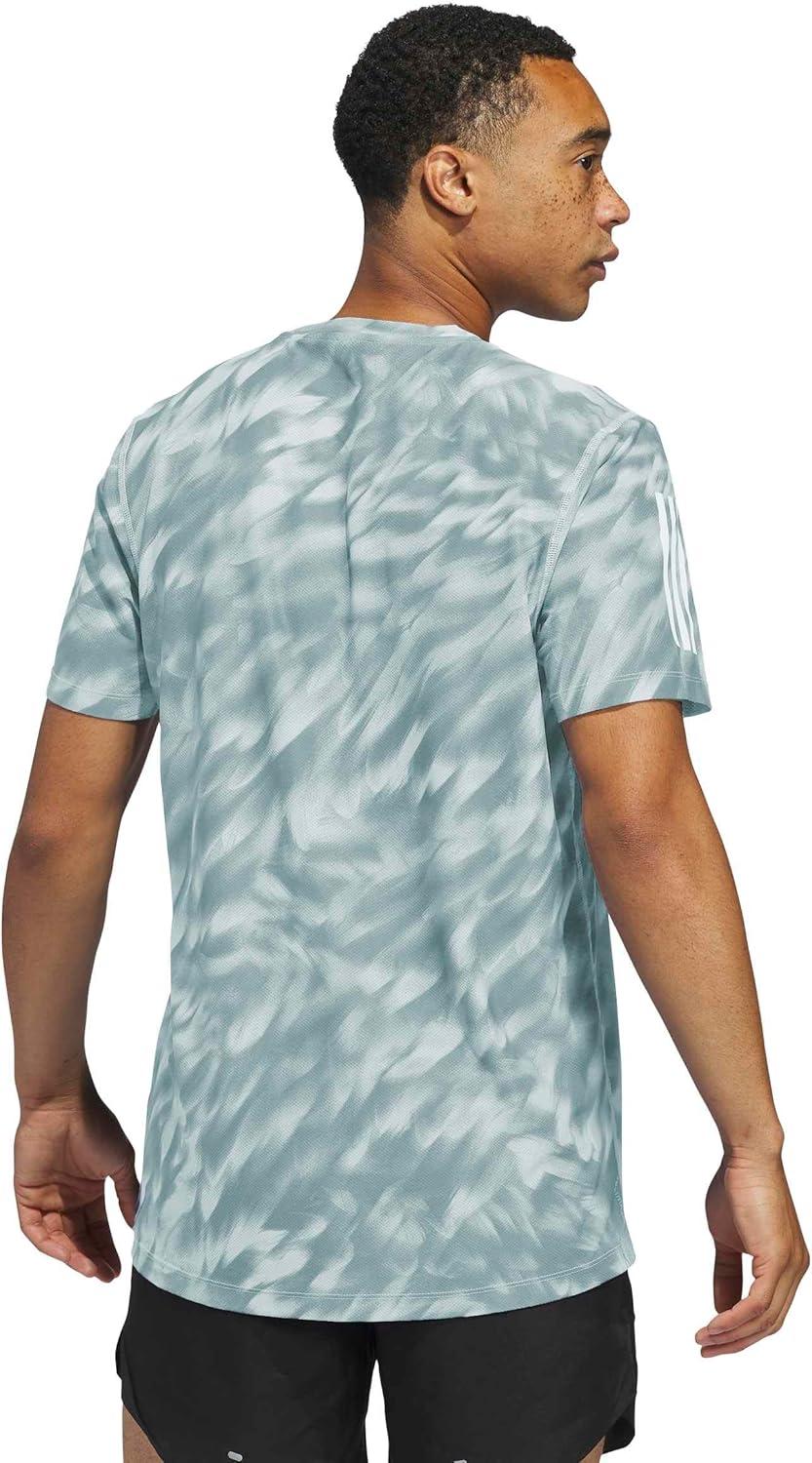 image:imageadidas Mens Own The Run All Over Printed TShirtMint TonPreloved Teal