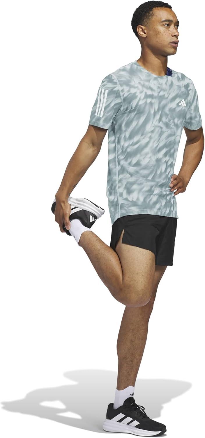 image:imageadidas Mens Own The Run All Over Printed TShirtMint TonPreloved Teal