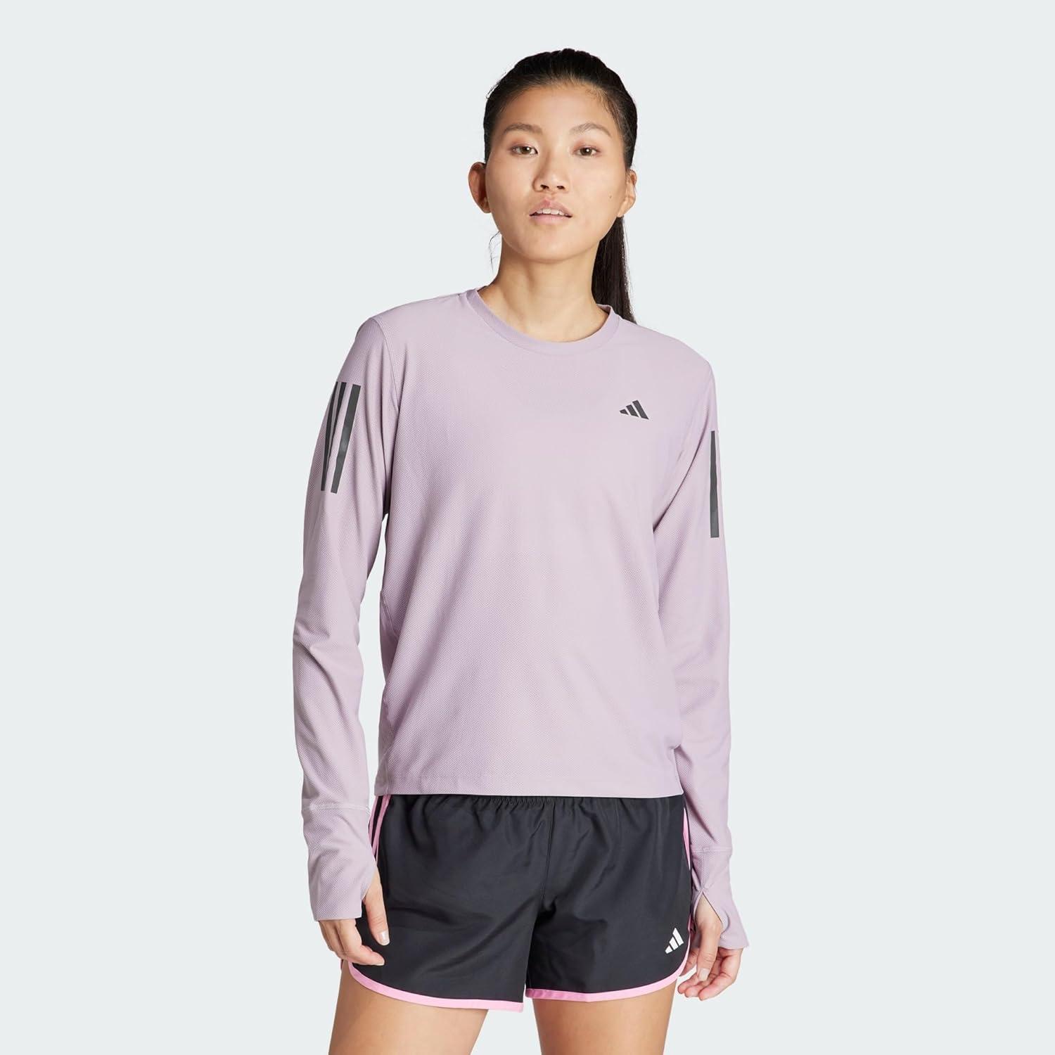 image:imageadidas Womens Own The Run Long Sleeve TeePreloved Fig