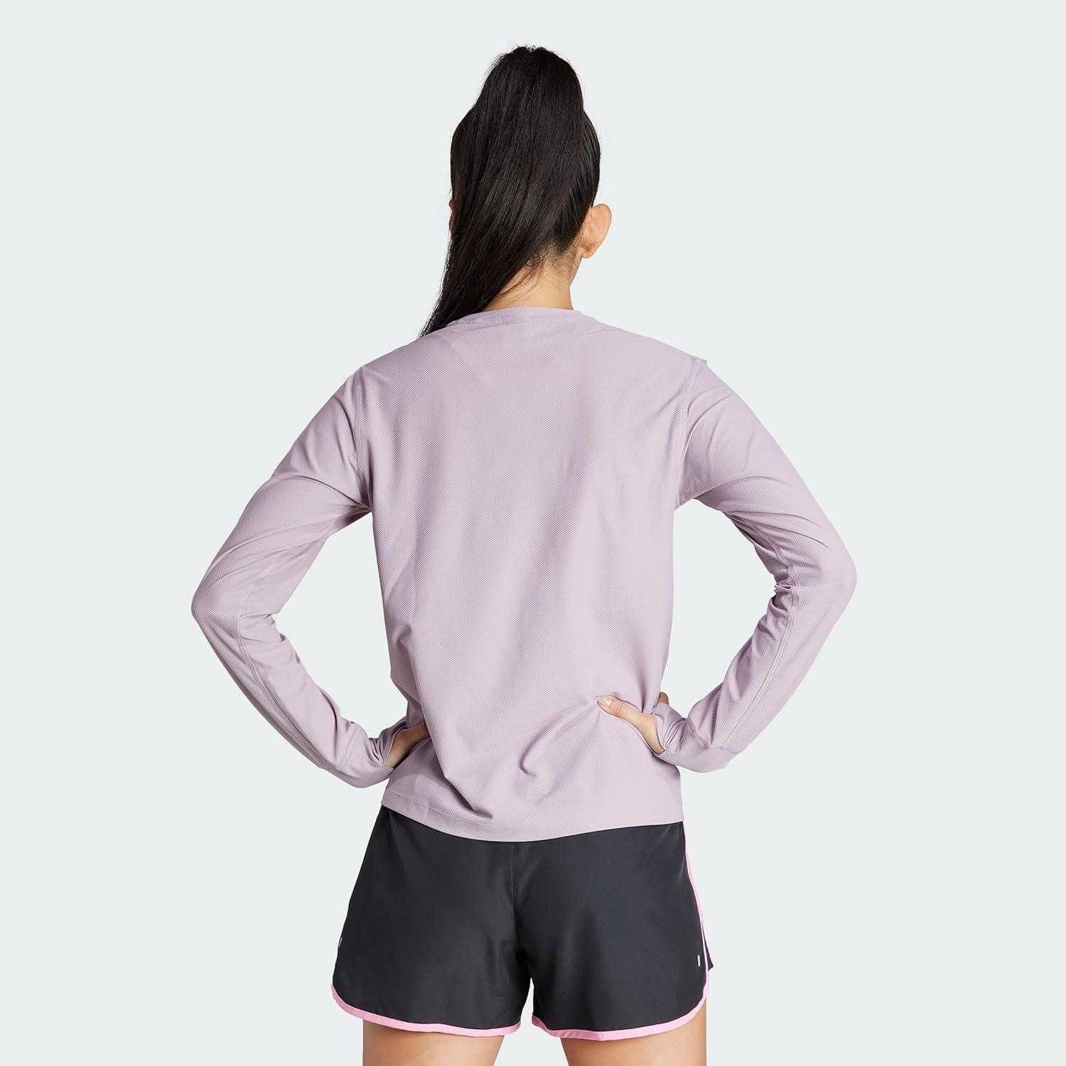 image:imageadidas Womens Own The Run Long Sleeve TeePreloved Fig