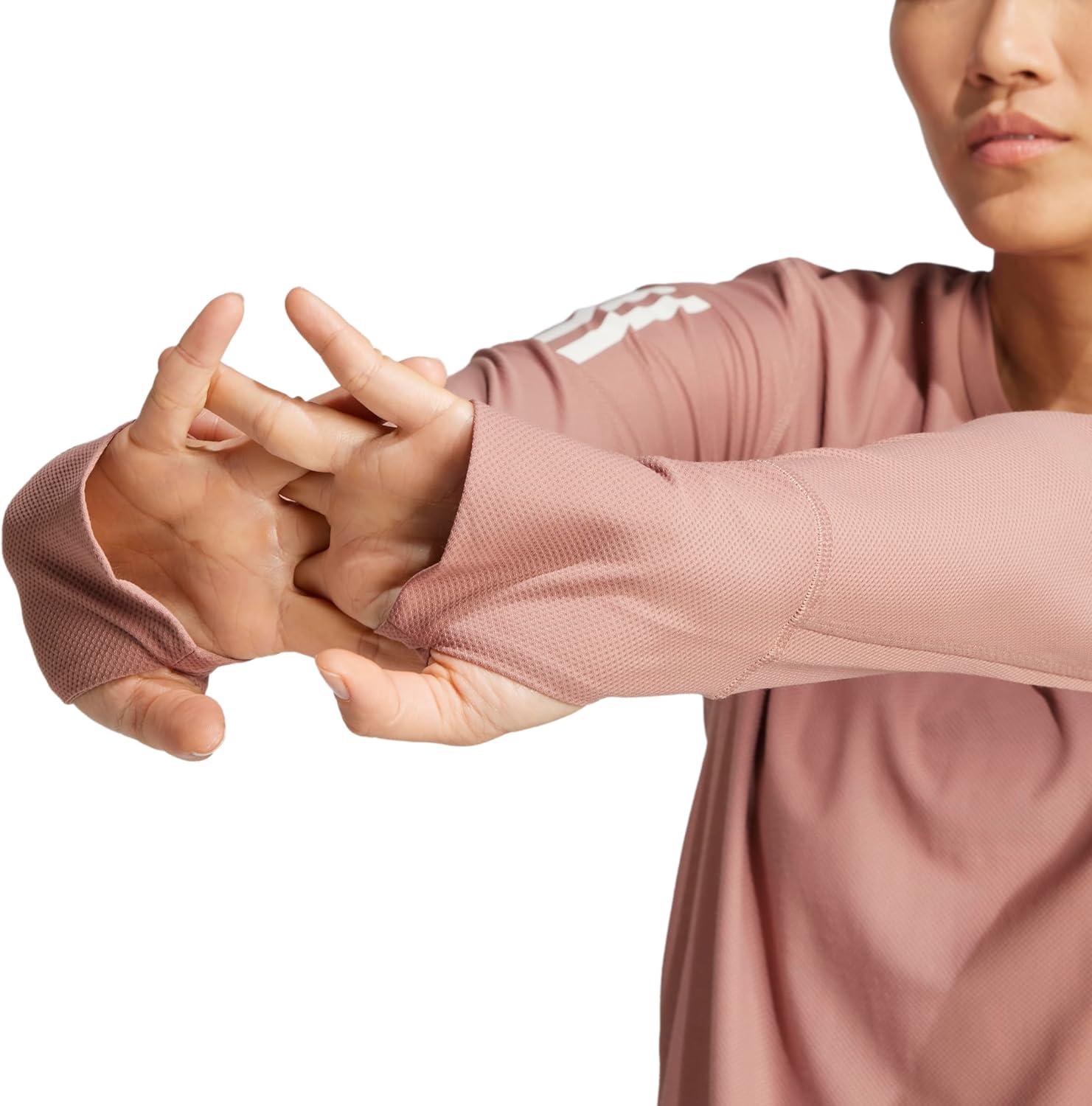 image:imageadidas Womens Own The Run Long Sleeve TeeWarm Clay