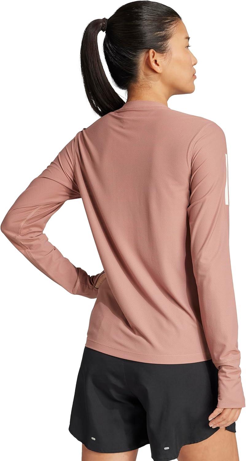 image:imageadidas Womens Own The Run Long Sleeve TeeWarm Clay