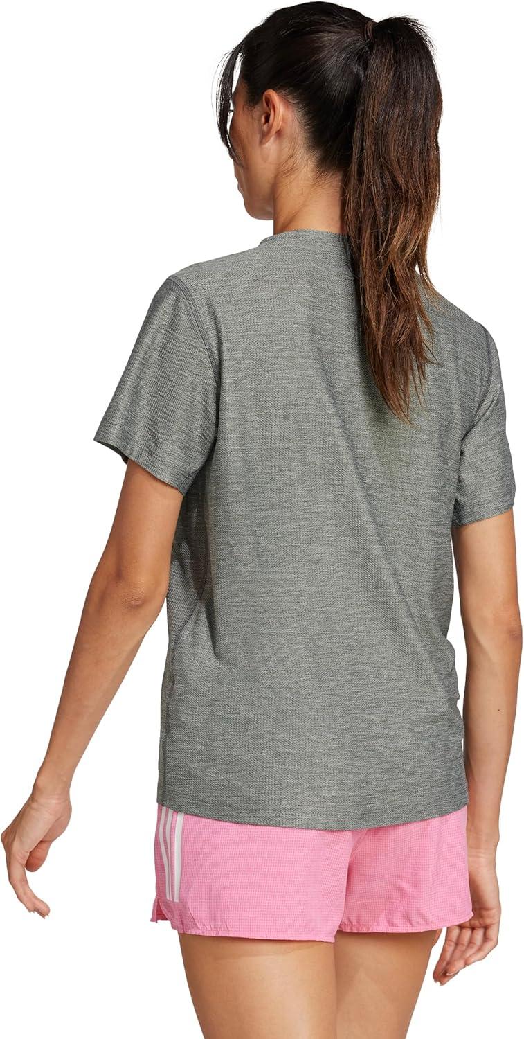 image:imageadidas Womens Own The Run TShirtGreyWhite Melange