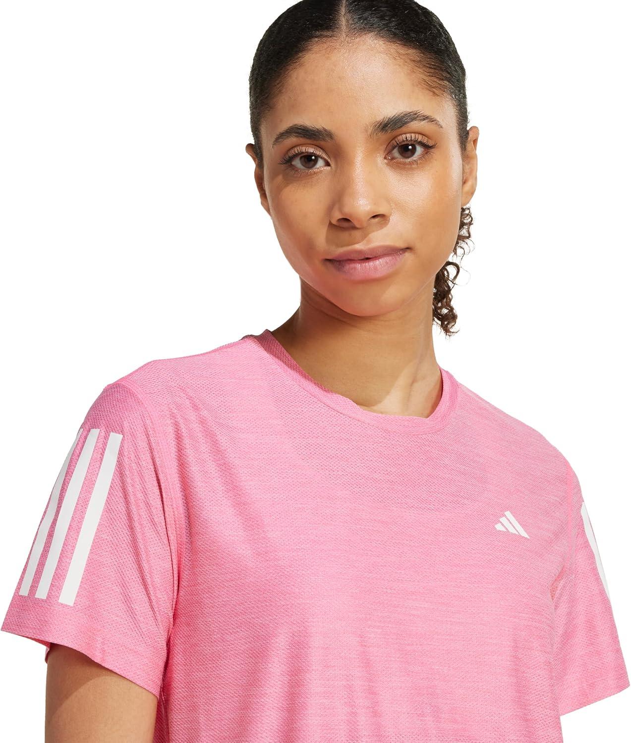 image:imageadidas Womens Own The Run TShirtLucid PinkWhite