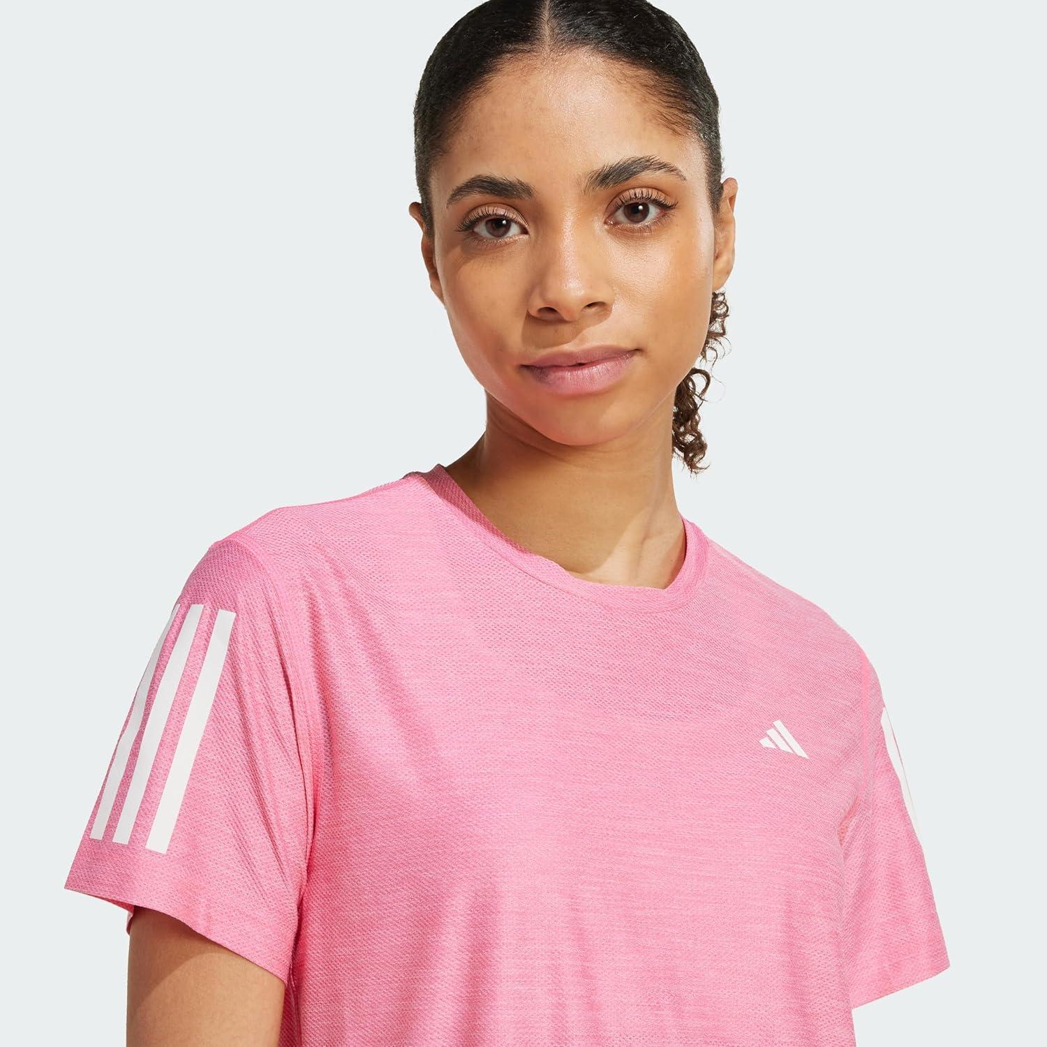 image:imageadidas Womens Own The Run TShirtLucid PinkWhite