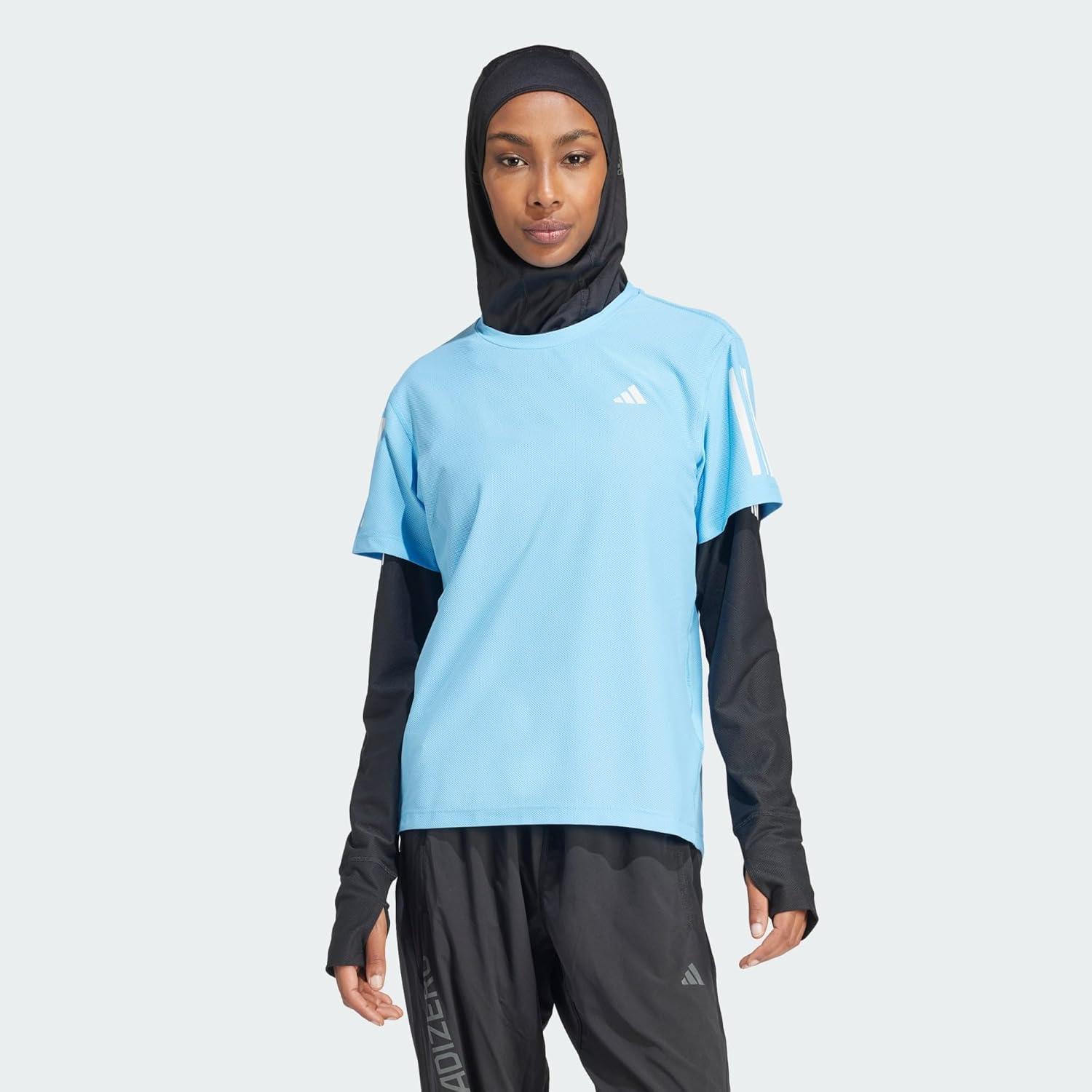 image:imageadidas Womens Own The Run TShirtSemi Blue Burst