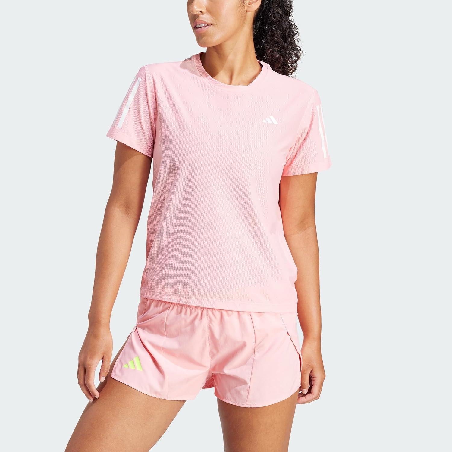 image:imageadidas Womens Own The Run TShirtSemi Pink Spark
