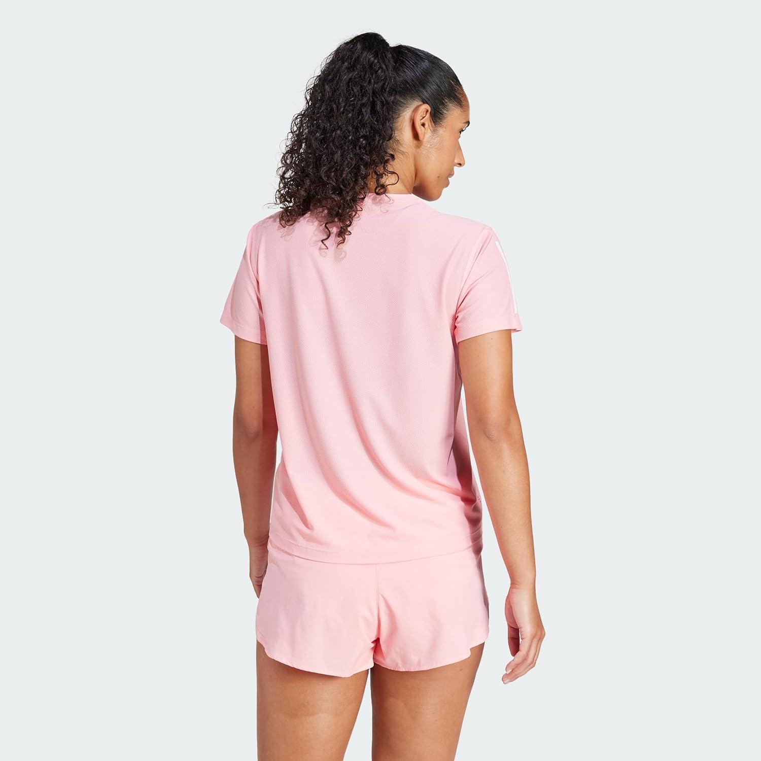 image:imageadidas Womens Own The Run TShirtSemi Pink Spark