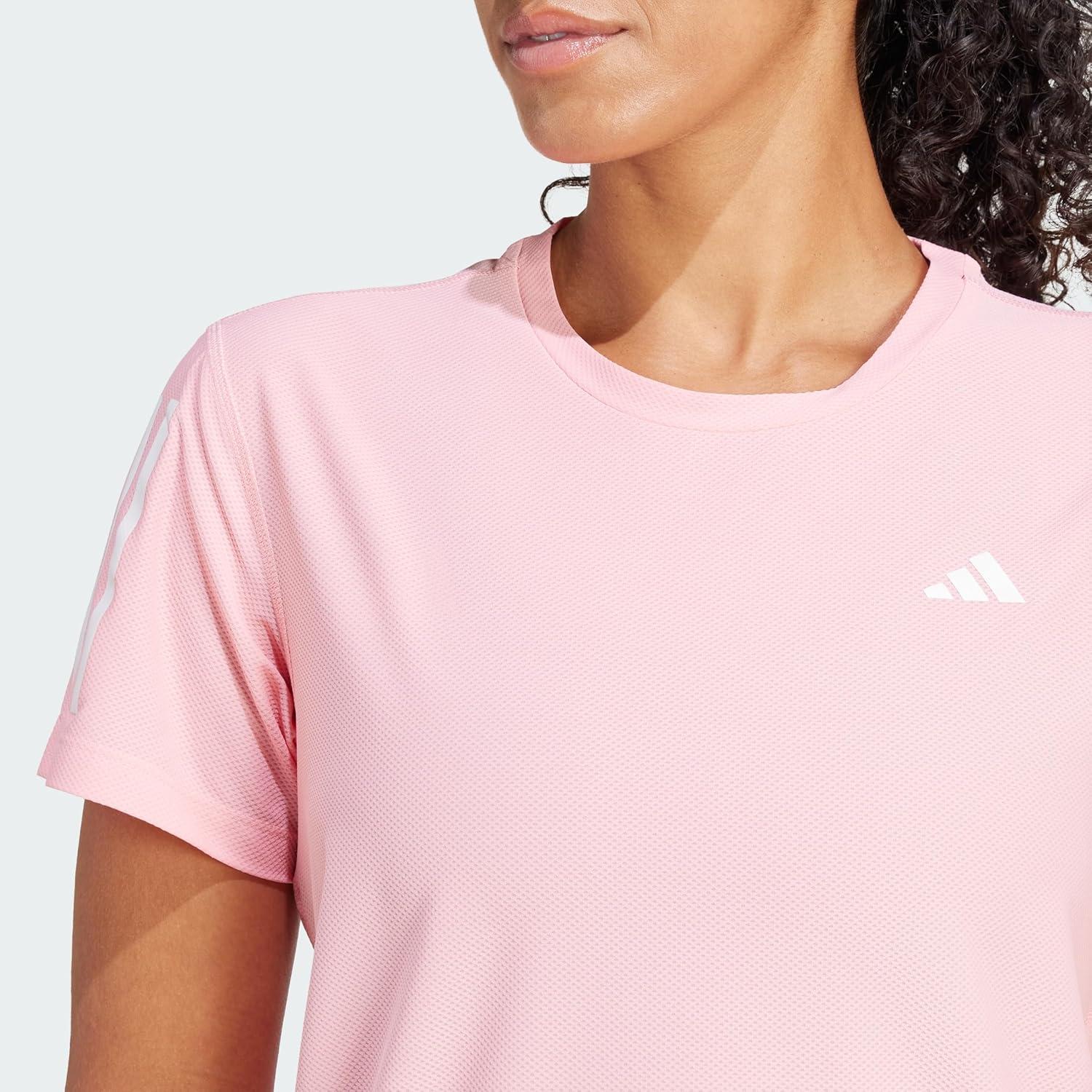 image:imageadidas Womens Own The Run TShirtSemi Pink Spark
