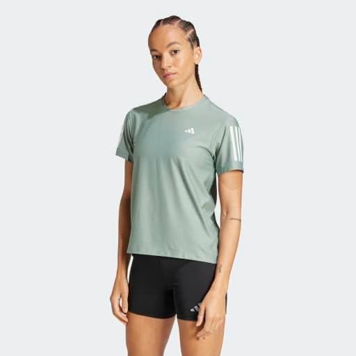 image:imageadidas Womens Own The Run TShirtSilver Green