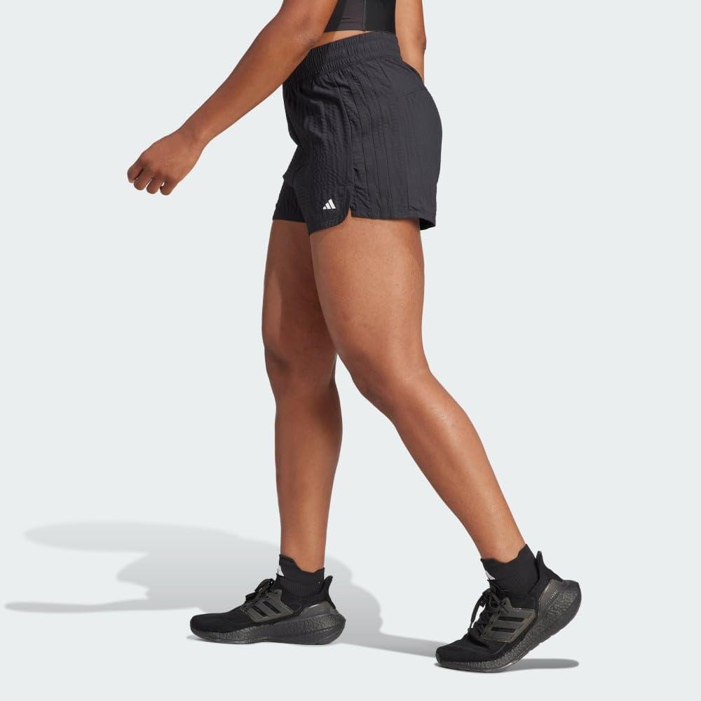 image:imageadidas Womens Pacer Training 3Stripes Woven HighRise ShortsBlackBlack