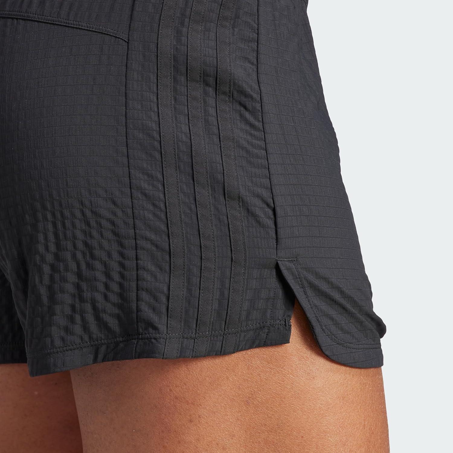 image:imageadidas Womens Pacer Training 3Stripes Woven HighRise ShortsBlackBlack