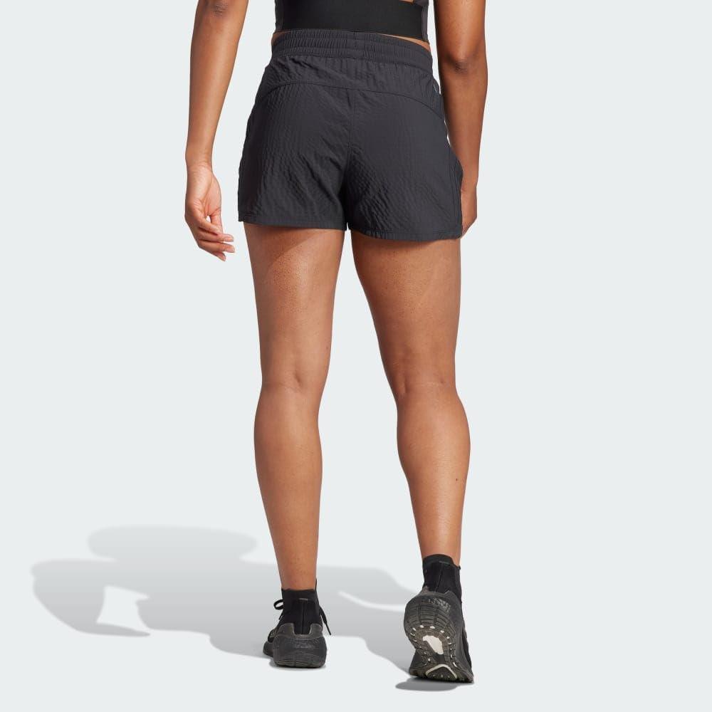 image:imageadidas Womens Pacer Training 3Stripes Woven HighRise ShortsBlackBlack