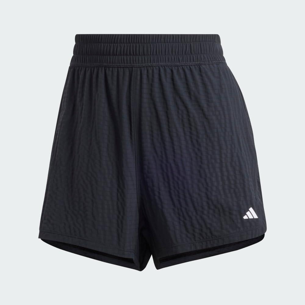 image:imageadidas Womens Pacer Training 3Stripes Woven HighRise ShortsBlackBlack
