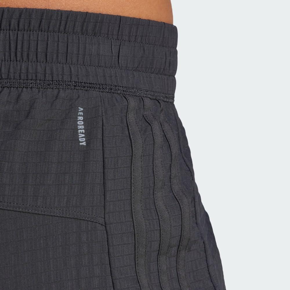 image:imageadidas Womens Pacer Training 3Stripes Woven HighRise ShortsBlackBlack