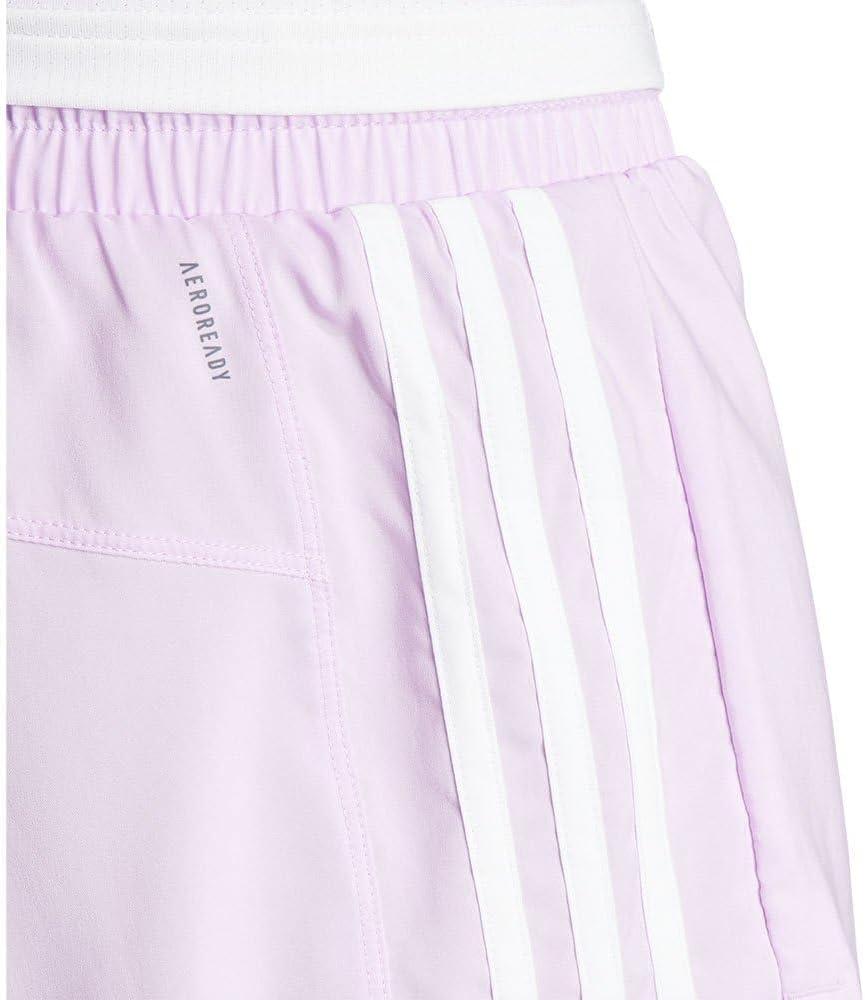 image:imageadidas Womens Pacer Training 3Stripes Woven HighRise ShortsBliss LilacWhite
