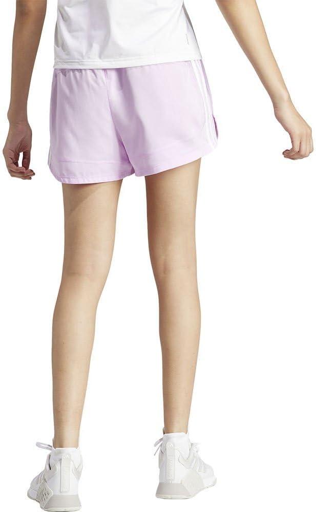 image:imageadidas Womens Pacer Training 3Stripes Woven HighRise ShortsBliss LilacWhite