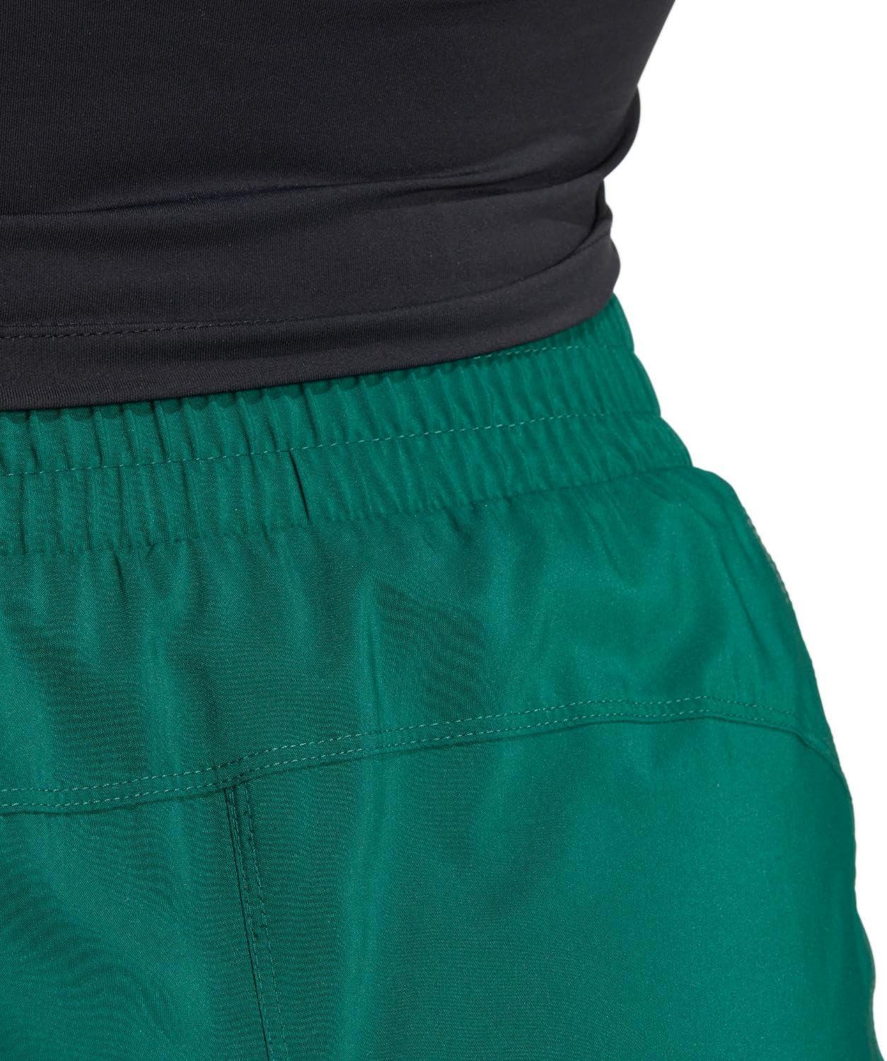 image:imageadidas Womens Pacer Training 3Stripes Woven HighRise ShortsCollegiate GreenWhite