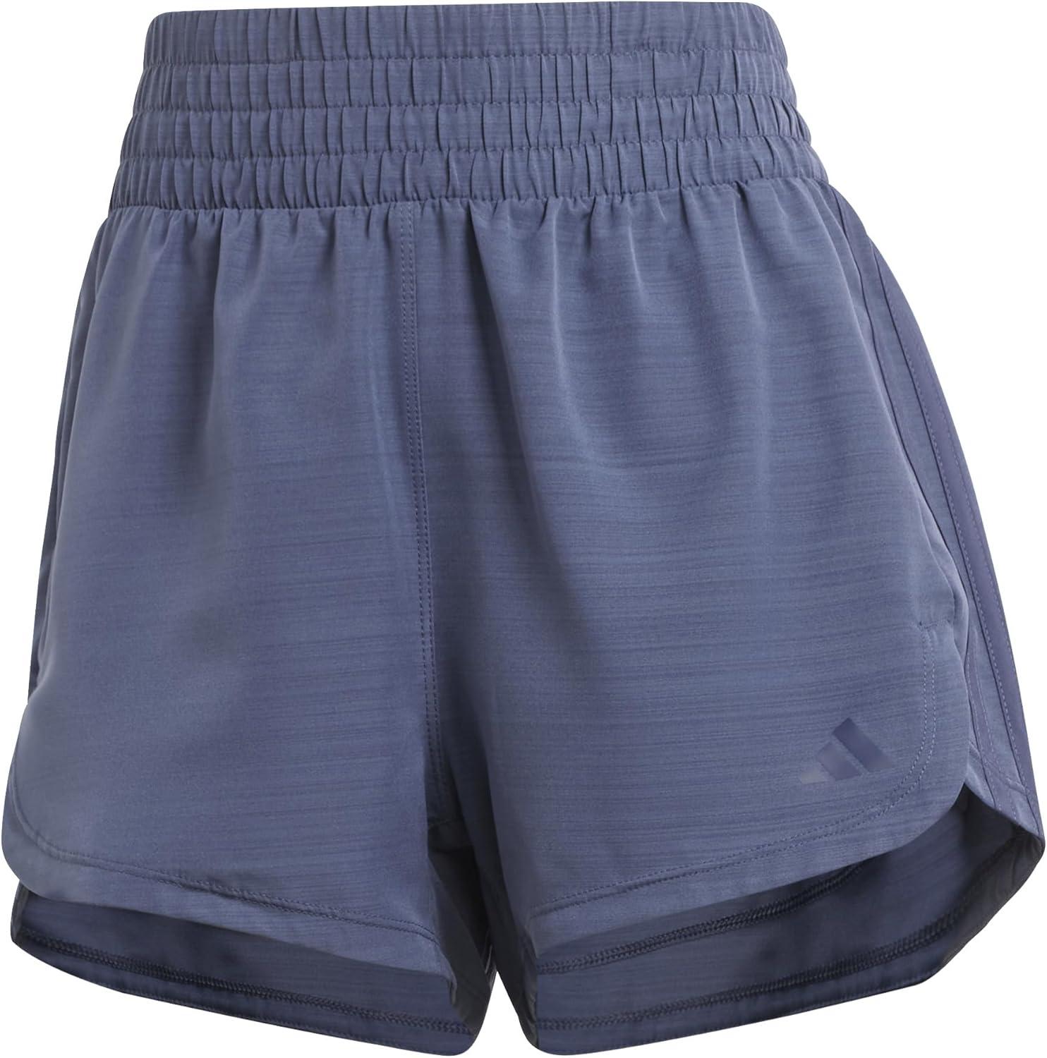 image:imageadidas Womens Pacer Training 3Stripes Woven HighRise ShortsShadow NavyShadow Navy