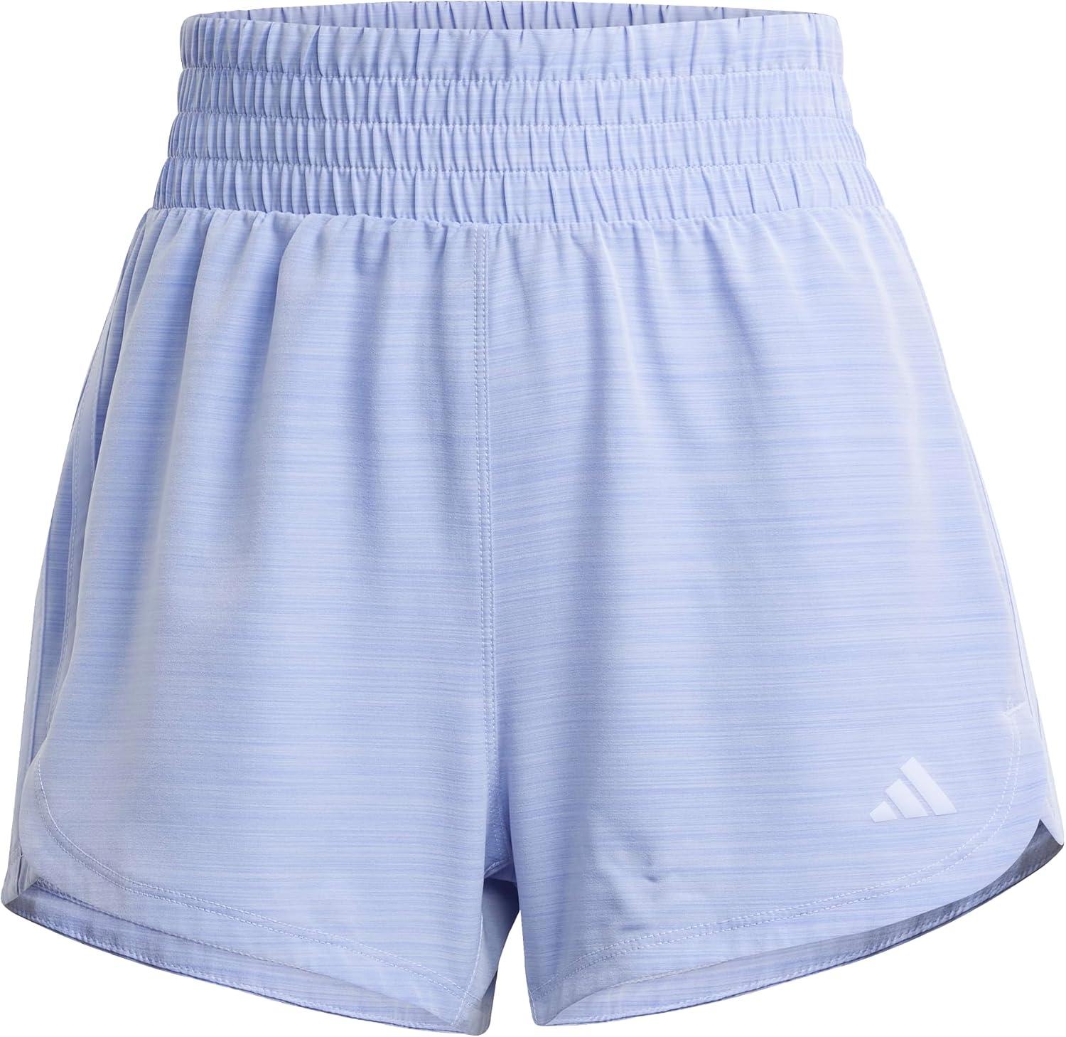 image:imageadidas Womens Pacer Training 3Stripes Woven HighRise ShortsViolet Tone MelangeViolet Tone