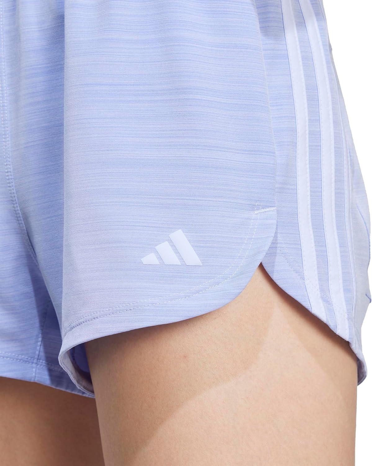 image:imageadidas Womens Pacer Training 3Stripes Woven HighRise ShortsViolet Tone MelangeViolet Tone