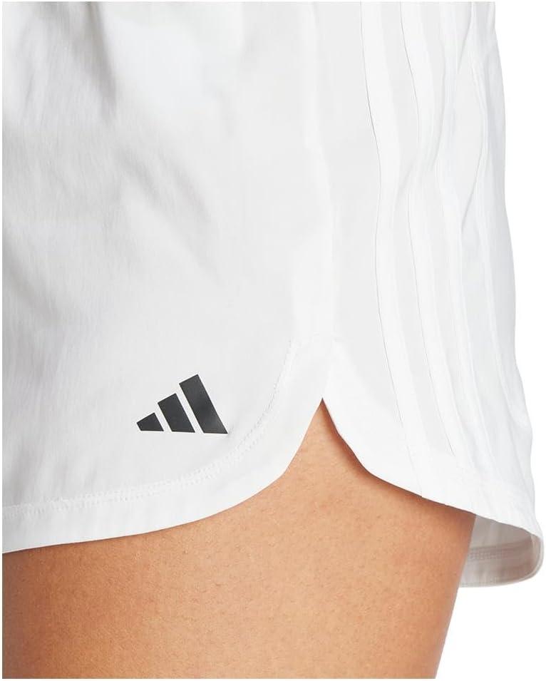 image:imageadidas Womens Pacer Training 3Stripes Woven HighRise ShortsWhiteWhite