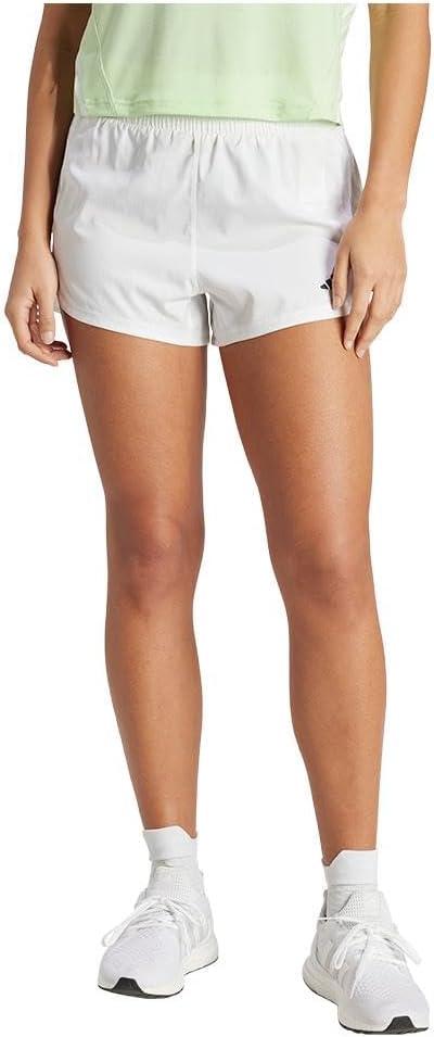 image:imageadidas Womens Pacer Training 3Stripes Woven HighRise ShortsWhiteWhite