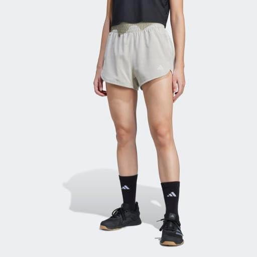 image:imageadidas Womens Pacer Training 3Stripes Woven HighRise ShortsWonder Alumina MelWonder Alumina