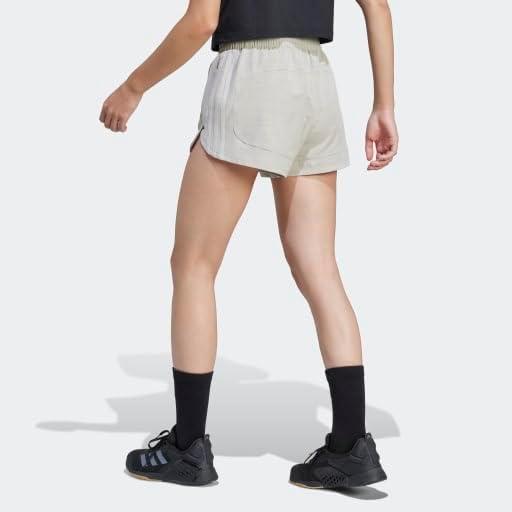 image:imageadidas Womens Pacer Training 3Stripes Woven HighRise ShortsWonder Alumina MelWonder Alumina