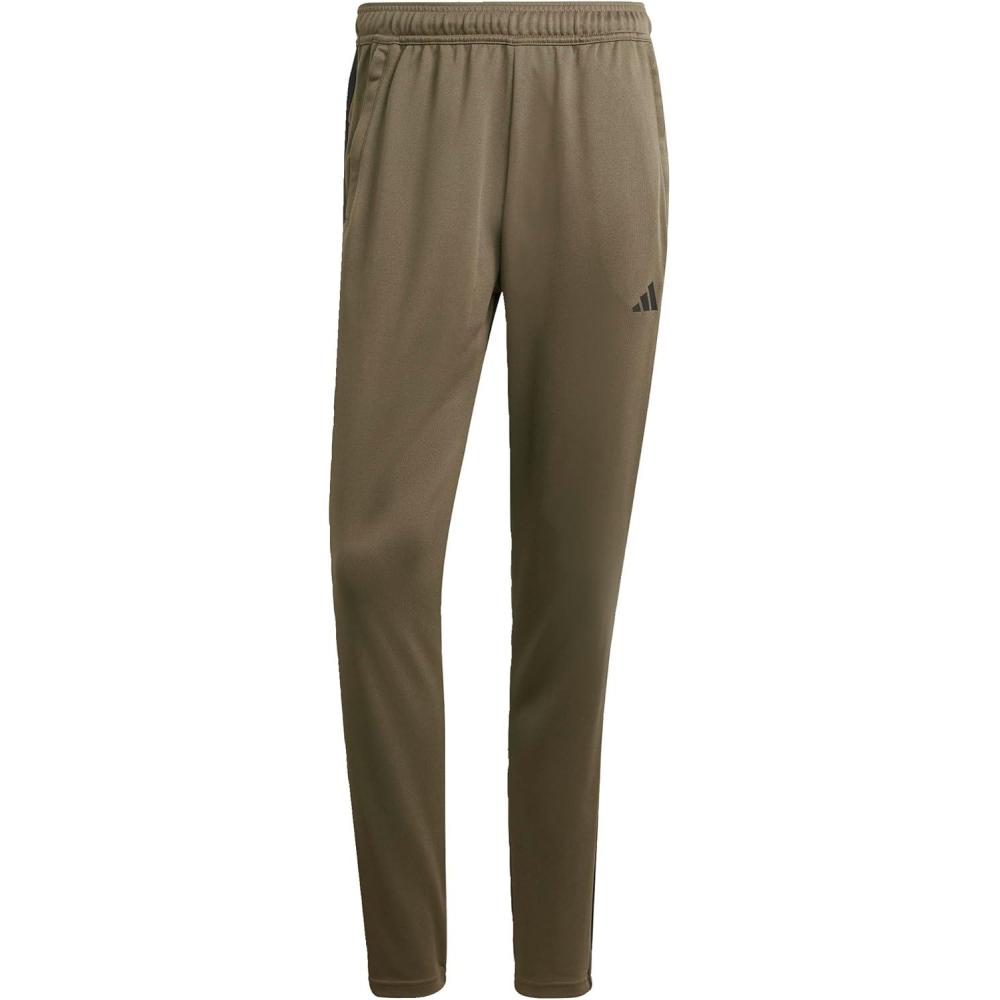 image:imageAdidas Mens Train Essentials 3Stripes PantsOlive StrataBlack