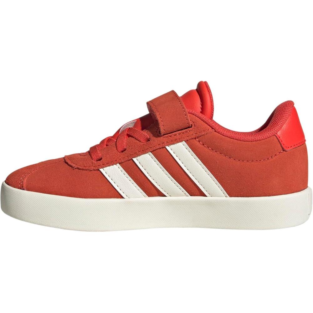image:imageAdidas UnisexChild Vl Court 30 Elastic Lace amp StrapBright RedWhiteOff White