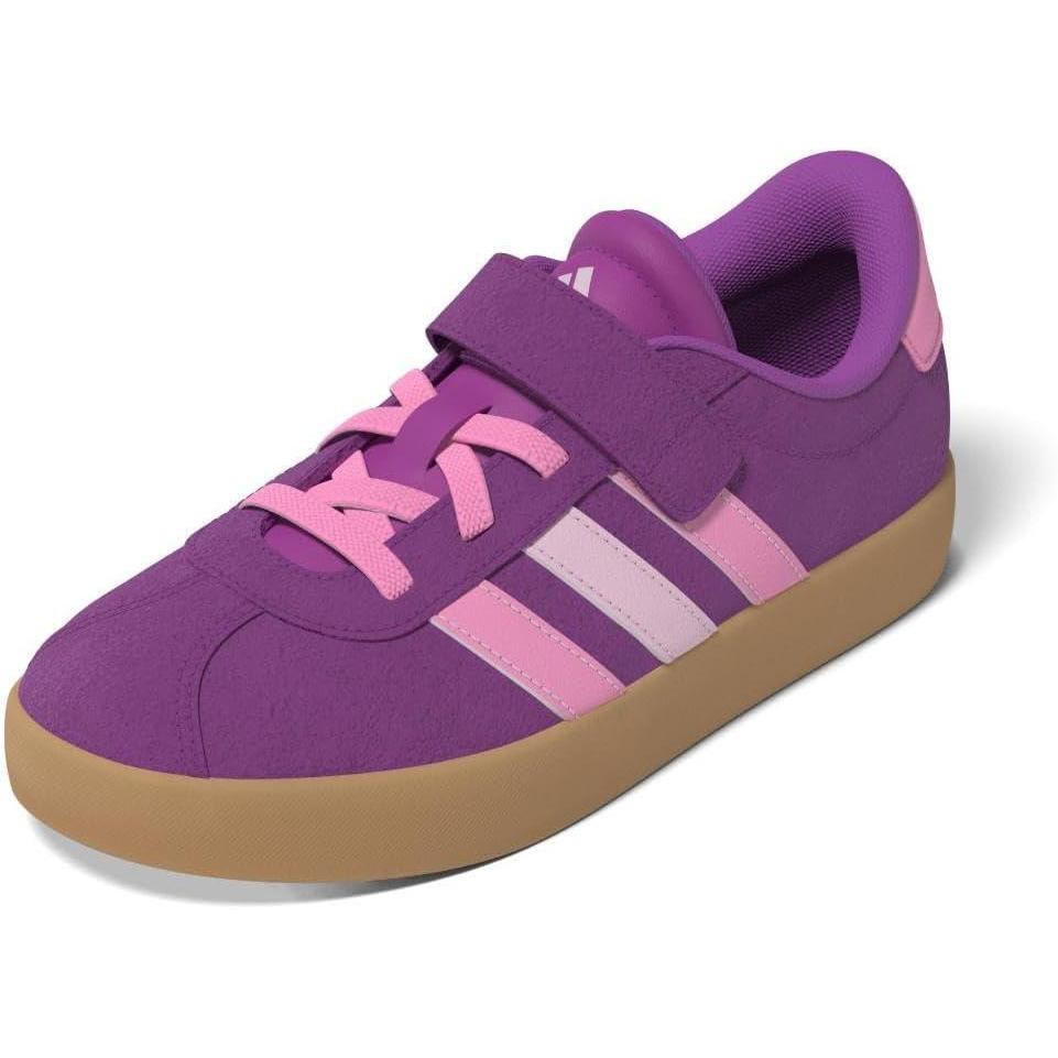image:imageAdidas UnisexChild Vl Court 30 Elastic Lace amp StrapFlash PinkBliss PinkClear Pink