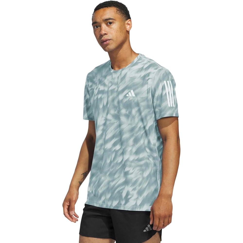 image:imageadidas Mens Own The Run All Over Printed TShirtMint TonPreloved Teal