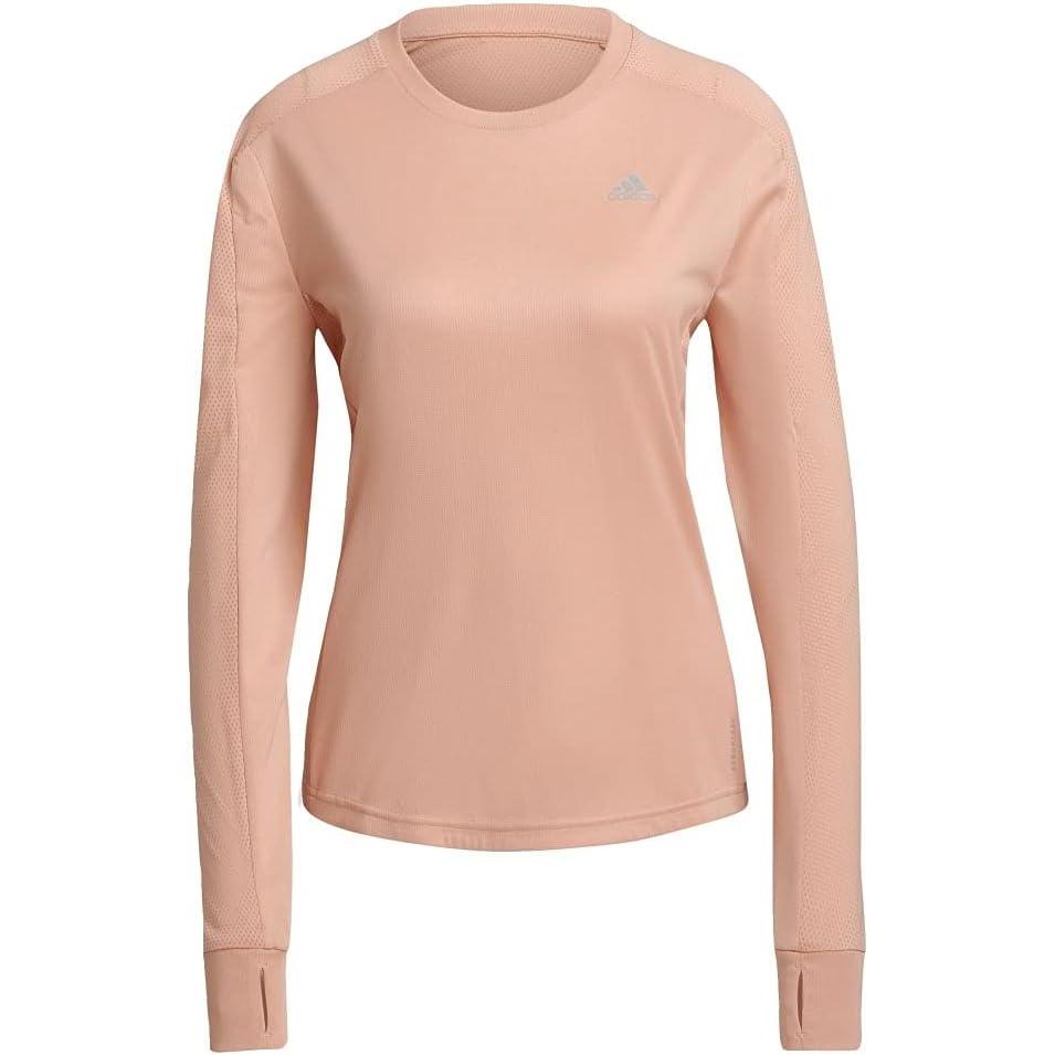 image:imageadidas Womens Own The Run Long Sleeve TeeAmbient Blush