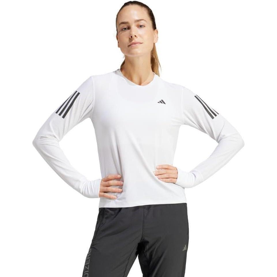 image:imageadidas Womens Own The Run Long Sleeve TeeWhite