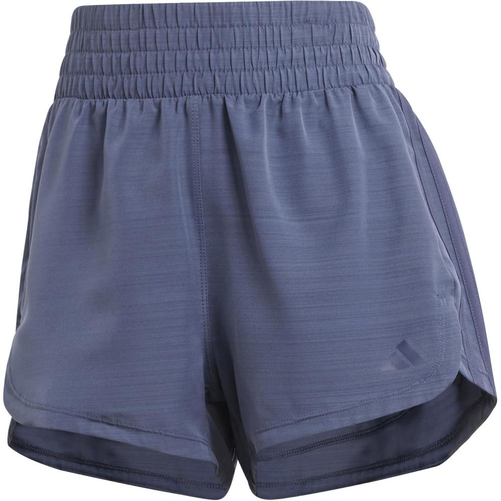 image:imageadidas Womens Pacer Training 3Stripes Woven HighRise ShortsShadow NavyShadow Navy