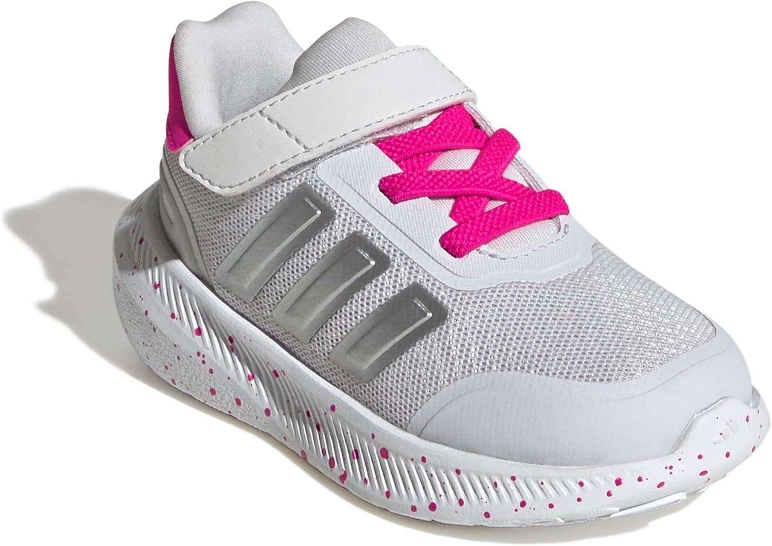 image:imageAdidas BabyGirls XPLR Path Elastic Lace amp StrapDash GreySilver MetallicShock Pink